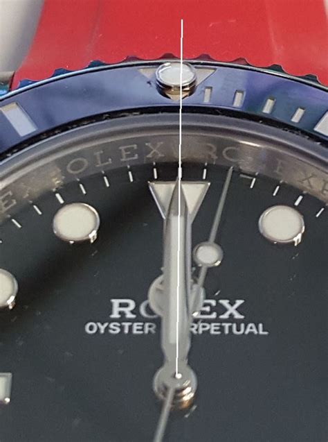 rolex hour hand misaligned|rolex hour hand tolerance.